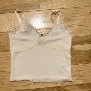 Lace white tank top